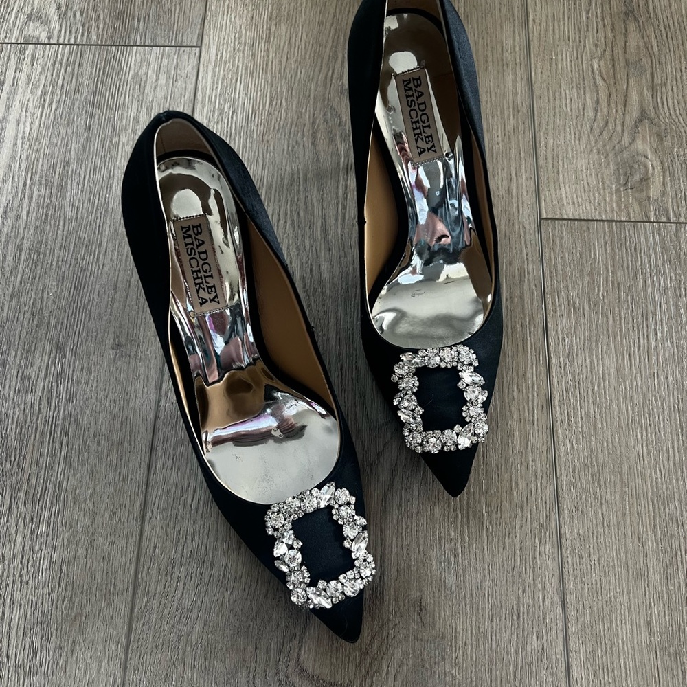 Badgley Mischka Satin Heels